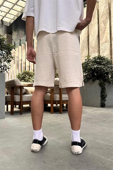 Krem Gofre 11 Keten GO Relaxed Fit Şort