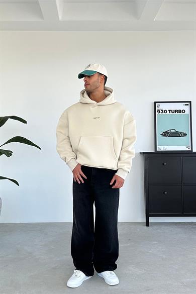 Krem Kartell Oversize Sweatshirt