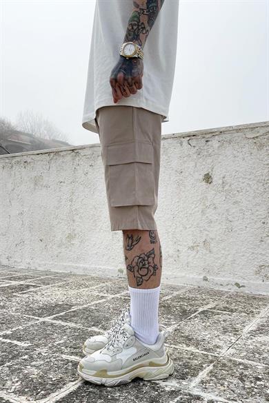 Krem Krem Cepli Basic Şort
