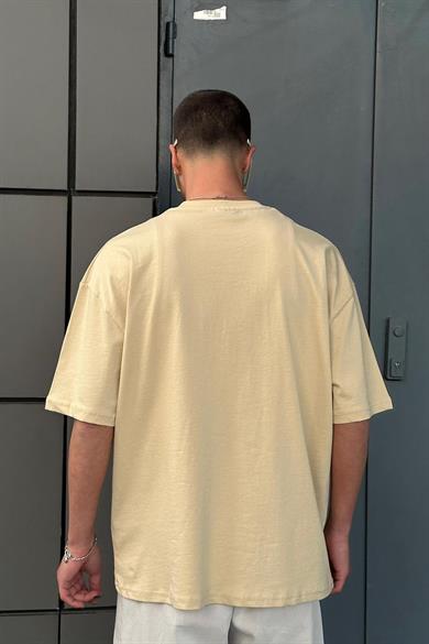 Krem New Orleans 01 PM Oversize Tişört