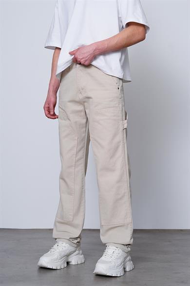 Krem Patch Tasarım V8 DL Baggy Pantolon