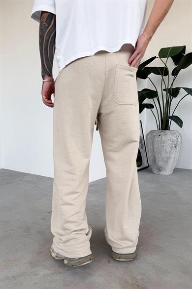 Krem Premium Patch Detay Baggy Eşofman