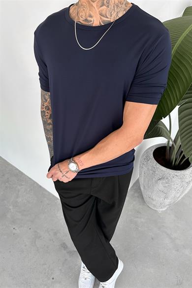 Lacivert Basic Premium Relaxed Tişört