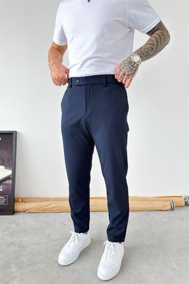 Lacivert Basic Regular Fit Kumaş Pantolon