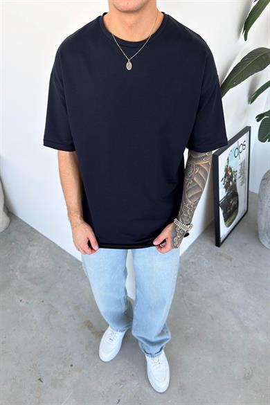 Lacivert Basic Softline Relaxed Tişört