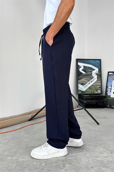 Lacivert Beli İpli Relaxed Pantolon