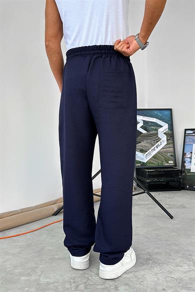 Lacivert Beli İpli Relaxed Pantolon