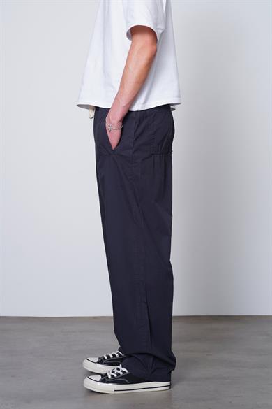 Lacivert Beli Lastikli İp Detay Basic Paraşüt L1 CH Baggy Pantolon
