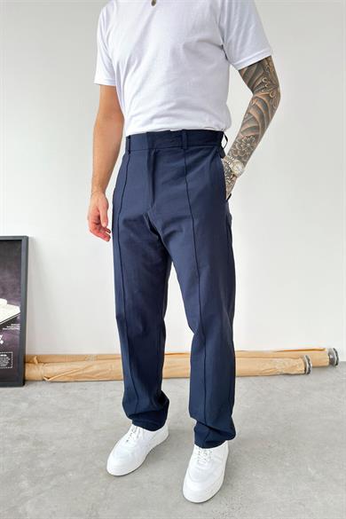 Lacivert Çımalı Modal Kumaş Pantolon