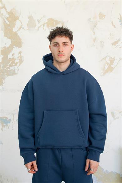 Lacivert Cozy Basic Oversize Sweatshirt