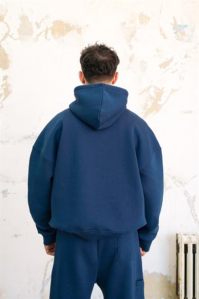 Lacivert Cozy Basic Oversize Sweatshirt