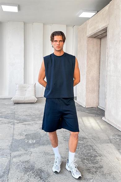 Lacivert Cozy Premium Basic Şort