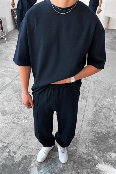 Lacivert Cozy Premium Oversize Tişört