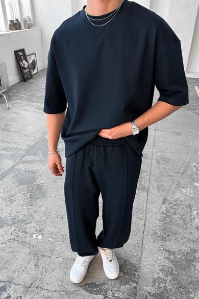 Lacivert Cozy Premium Oversize Tişört