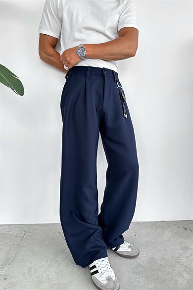 Lacivert Cozy Tasarım Kumaş Pantolon