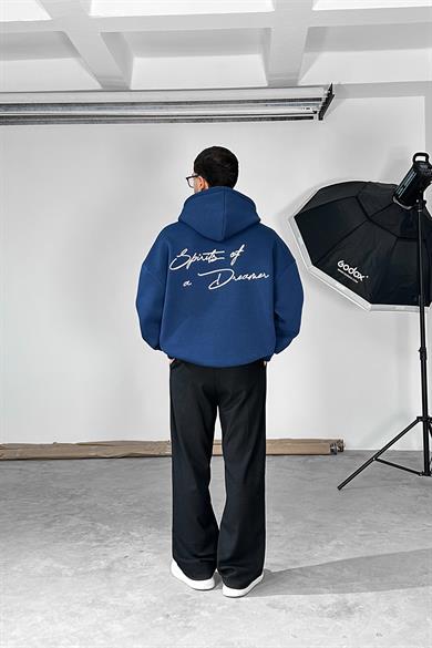 Lacivert Dreamer Spirits Oversize Sweatshirt