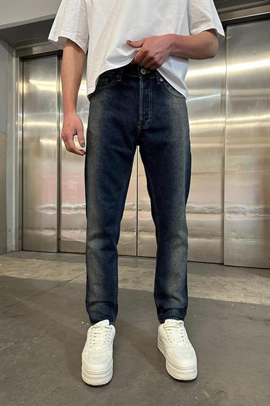 Lacivert Eskitme Çift Renk  L5 GD Regular Pantolon
