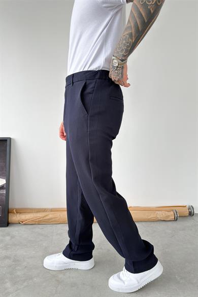 Lacivert Fitilli Baggy Pantolon