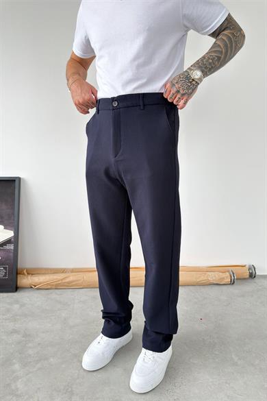 Lacivert Fitilli Baggy Pantolon
