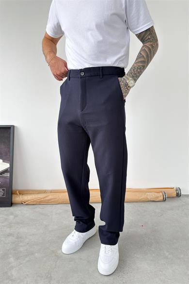 Lacivert Fitilli Baggy Pantolon