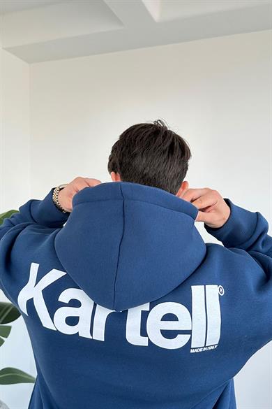 Lacivert Kartell Oversize Sweatshirt