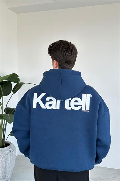 Lacivert Kartell Oversize Sweatshirt
