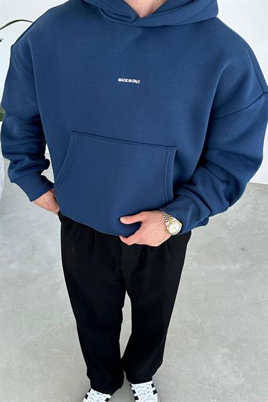 Lacivert Kartell Oversize Sweatshirt