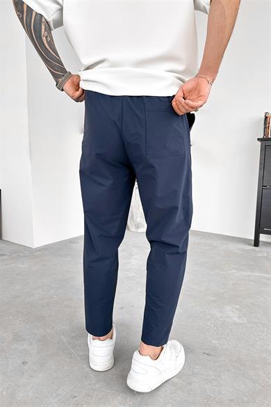 Lacivert Patch Detay Paraşüt Boyfriend Pantolon