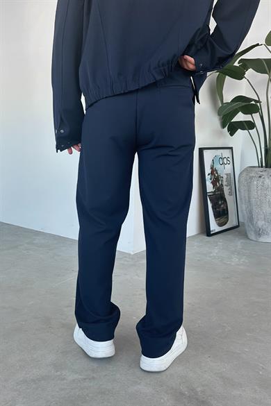 Lacivert Premium Relaxed Fit Kumaş Pantolon
