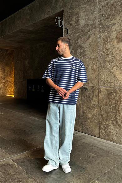Lacivert Royal Club Nakış Detay PM Oversize Tişört