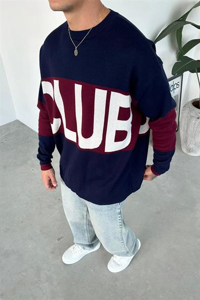 Lacivert Studios Club Oversize Triko Kazak