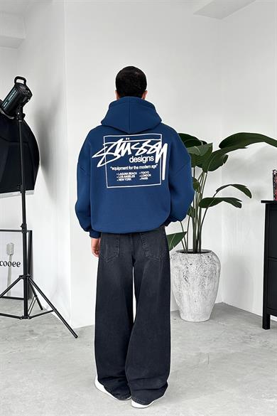 Lacivert Stüss Designs Oversize Sweatshirt
