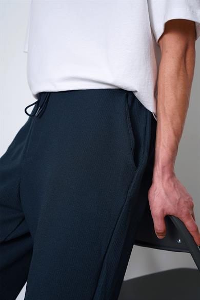 Lacivert Su Yeşili Fitilli Beli Lastikli B8 MH Baggy Pantolon