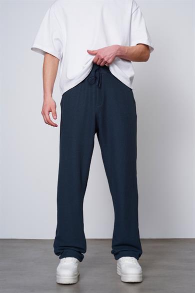 Lacivert Su Yeşili Fitilli Beli Lastikli B8 MH Baggy Pantolon