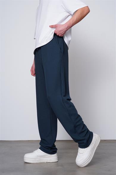 Lacivert Su Yeşili Fitilli Beli Lastikli B8 MH Baggy Pantolon