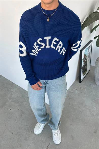 Lacivert West 23 Oversize Kazak