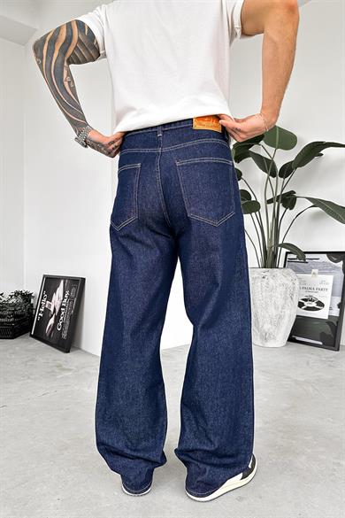 Lacivert Western Nakış Detay Premium Regular Pantolon