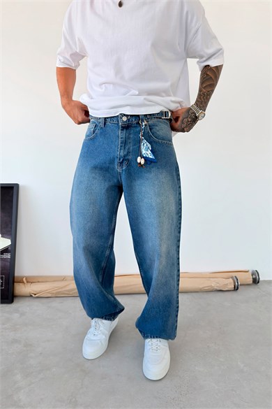 Mavi Aksesuar Detaylı Baggy Pantolon