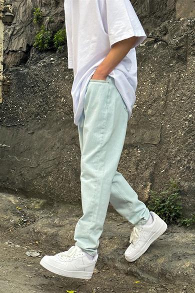 Mavi Düz Açık Mavi Grg Boyfriend Pantolon