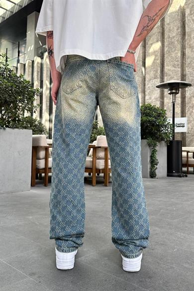 Mavi Full Desenli M4 GD Baggy Pantolon