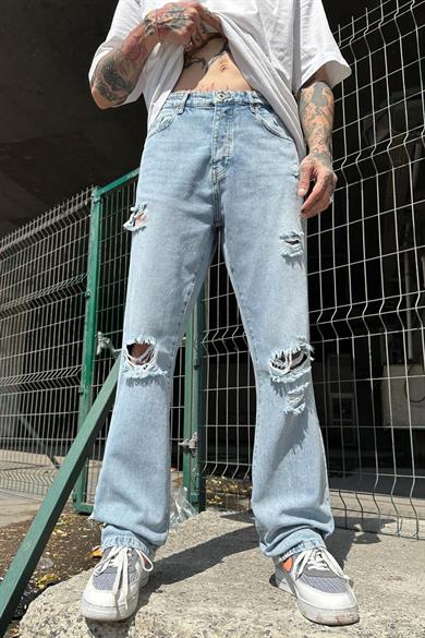 Mavi Full Yırtık GD 33 Baggy Pantolon