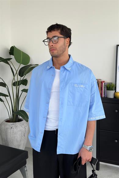 Mavi Game About Mavi Nakış Detay EE Oversize Gömlek