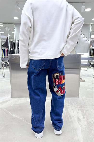 Mavi Heritage Nakışlı Baggy Pantolon