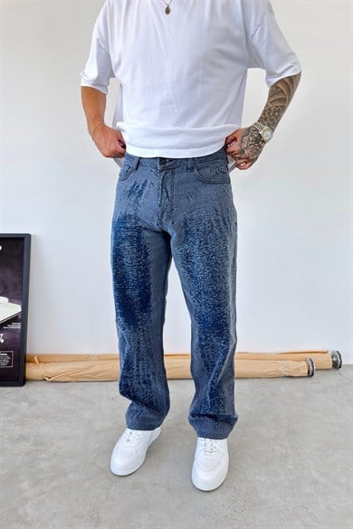 Mavi Premium Tasarım Baggy Pantolon