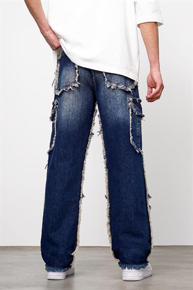 Mavi Püskül Cep Detay Mavi GD Baggy Pantolon