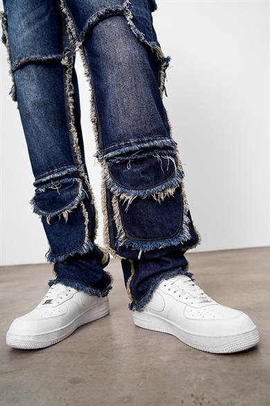 Mavi Püskül Cep Detay Mavi GD Baggy Pantolon