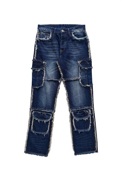 Mavi Püskül Cep Detay Mavi GD Baggy Pantolon