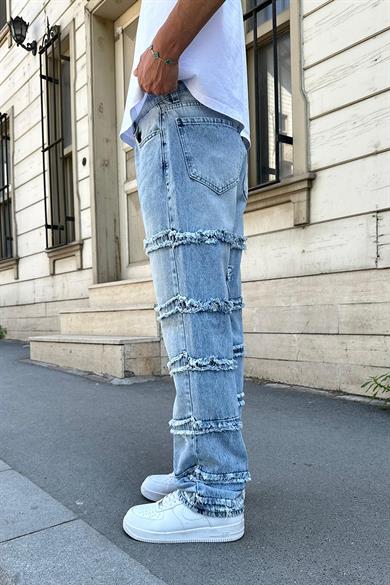Mavi Püsküllü Tasarım 5Z GD Baggy Pantolon