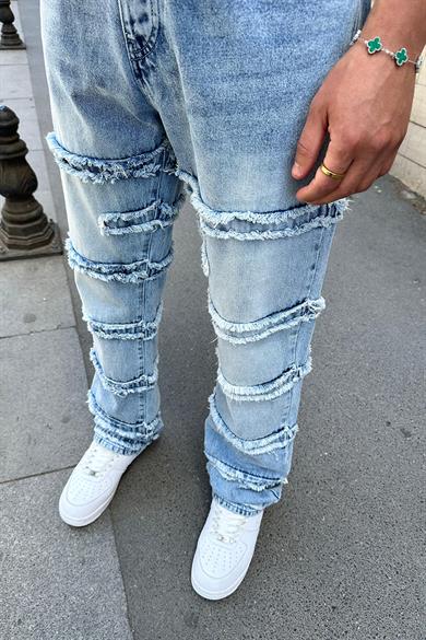 Mavi Püsküllü Tasarım 5Z GD Baggy Pantolon