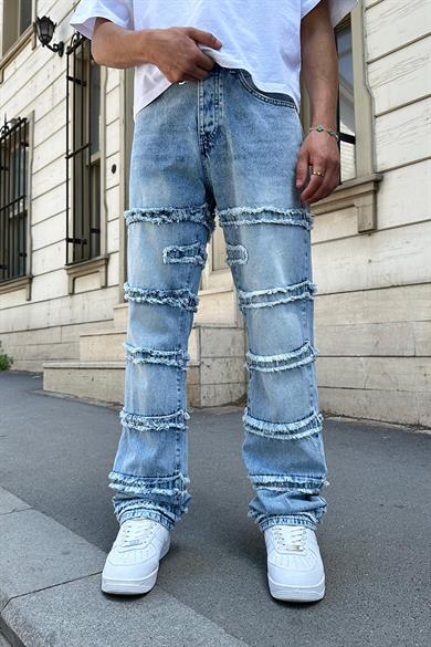 Mavi Püsküllü Tasarım 5Z GD Baggy Pantolon